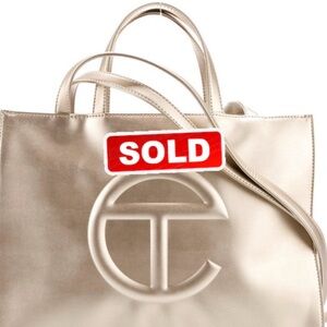 Telfar Metallic Rose Gold Tote Bag